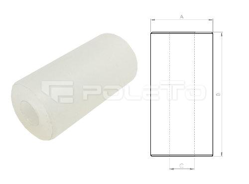 Rolete Superior 25mm com furo central 10mm (NYLON)