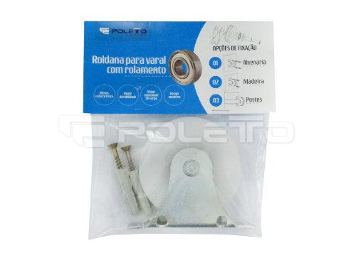 Roldana varal com rolamento (nylon / zincada)