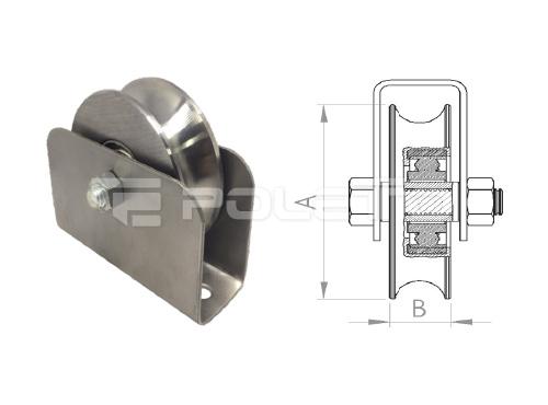 Roldana U Tubo 1/2" Caixa Fechada Parafuso - 2 rol. (POLIDA)